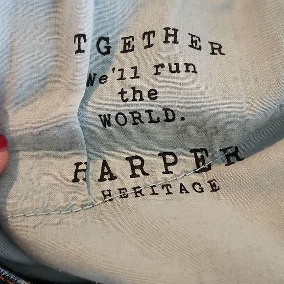 Harper Heritage Mid Rise Distressed Girlfriend Jeans, 76% Cotton, 28 - Picture 6 of 8